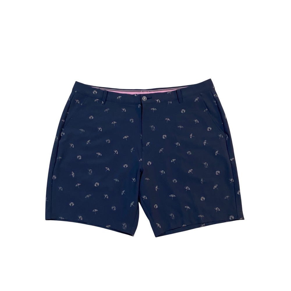 Puma Arnold Palmer Mens Navy Blue Umbrella Print Golf Shorts 533022-02 Size 40